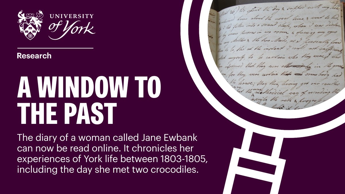 A diary recording the experiences of a Yorkshire woman during the Napoleonic Wars has been made freely available online by researchers from @CECSyork, nearly 30 years after it was discovered in @natlibscot.
See this and more #YorkResearch at: bit.ly/3oUrixh