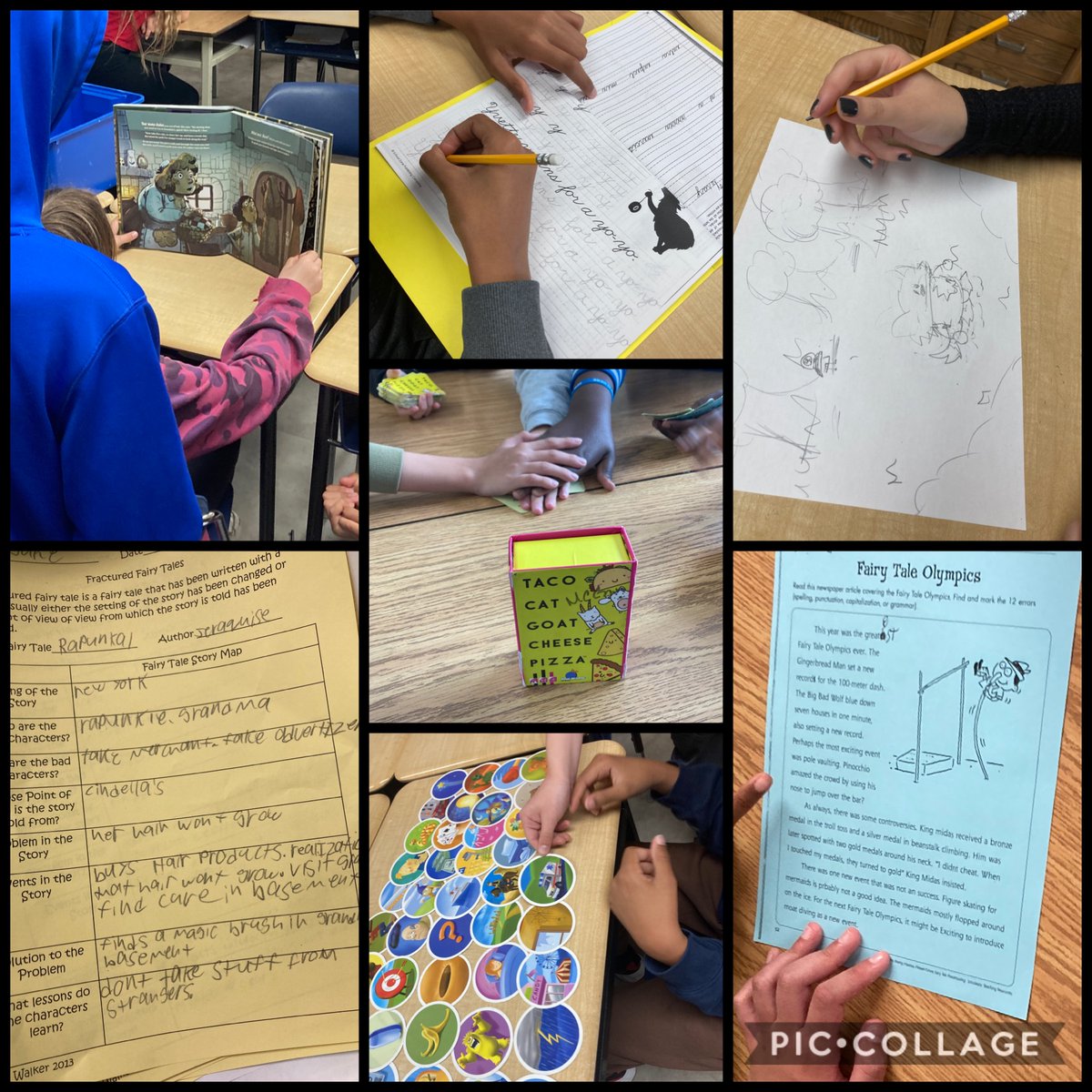 Ms_EMcCann's tweet image. #GuidedGroups this week: creating our very own #FracturedFairyTales along with the usual fun and games! 😆 #SmallGroupInstruction #StudentEngagement #LearningIsFun