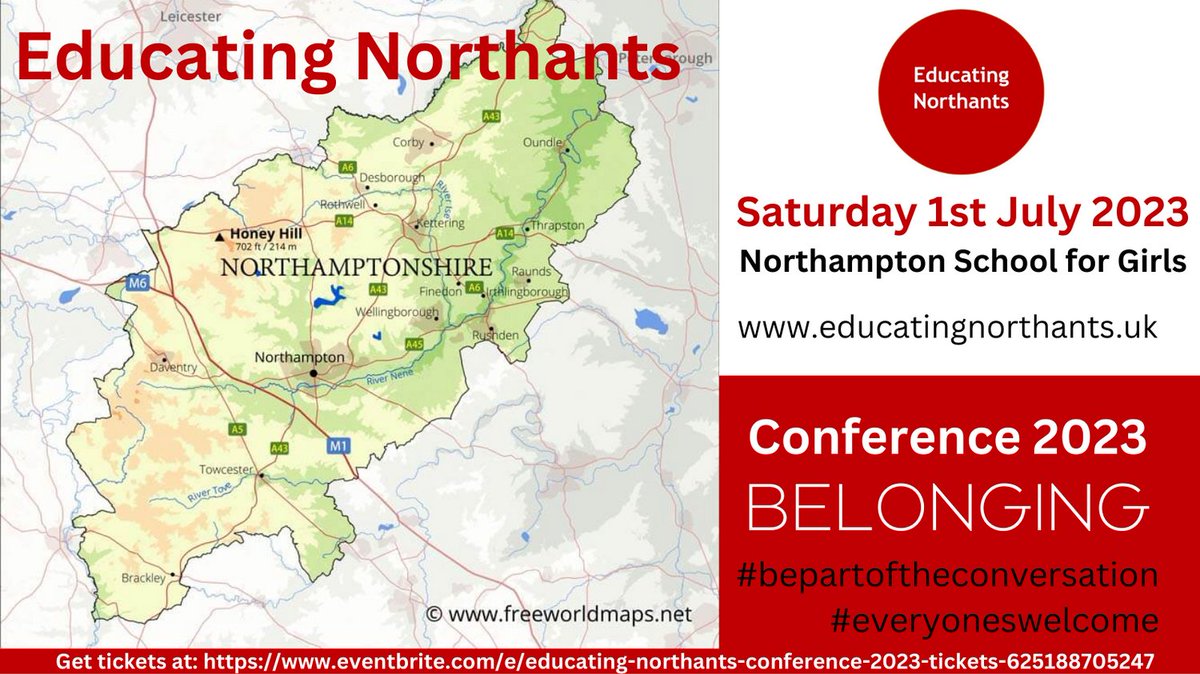 EduNorthants's tweet photo. Not too long to wait now for the Educating Northants Conference 2023 on 1st July. Have you got your tickets yet? 
https://t.co/0BJxEz4wvx

Watch this space for presentation updates! 
#bepartoftheconversation
#everyoneswelcome https://t.co/rJ3YVq6lug