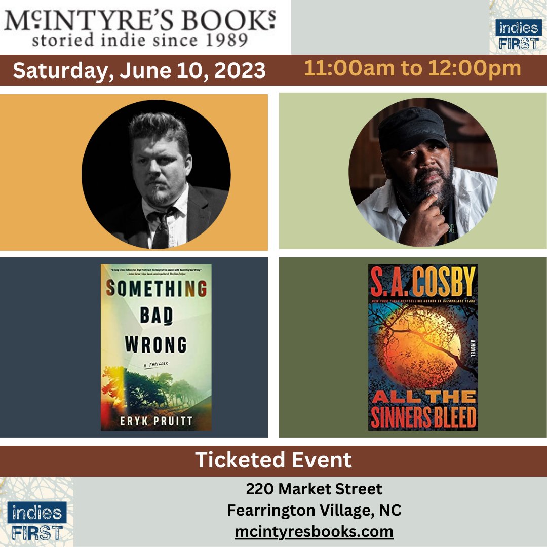 GValjan's tweet image. #Saturday @mcibooks @reverenderyk @blacklionking73 #NewRelease 

Info&amp;gt; mcintyresbooks.com/event/sa-cosby… | @CrimeWoC @jgetzler @HGLiterary @Flatironbooks @robwhart @RWJesq @JJLandry82 @JamesDFHannah @BamaWriter