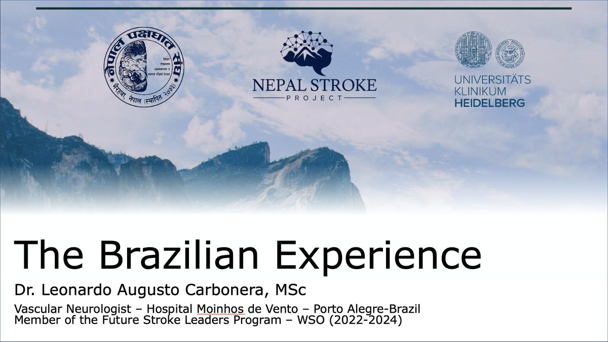 LeoAugCarbonera's tweet photo. Sharing the Brazilian Experience to the Nepal Stroke Project.
A work of several abnegates that inspire the world!
Proud to be a recent part of the work! 

Thank you, Christine Tunkl, for the invitation.

#futurestrokeleaders
@RBAVC @UniHeidelberg  @NepalStroke 
@sheilambrasil https://t.co/Rt7HjLS4BZ