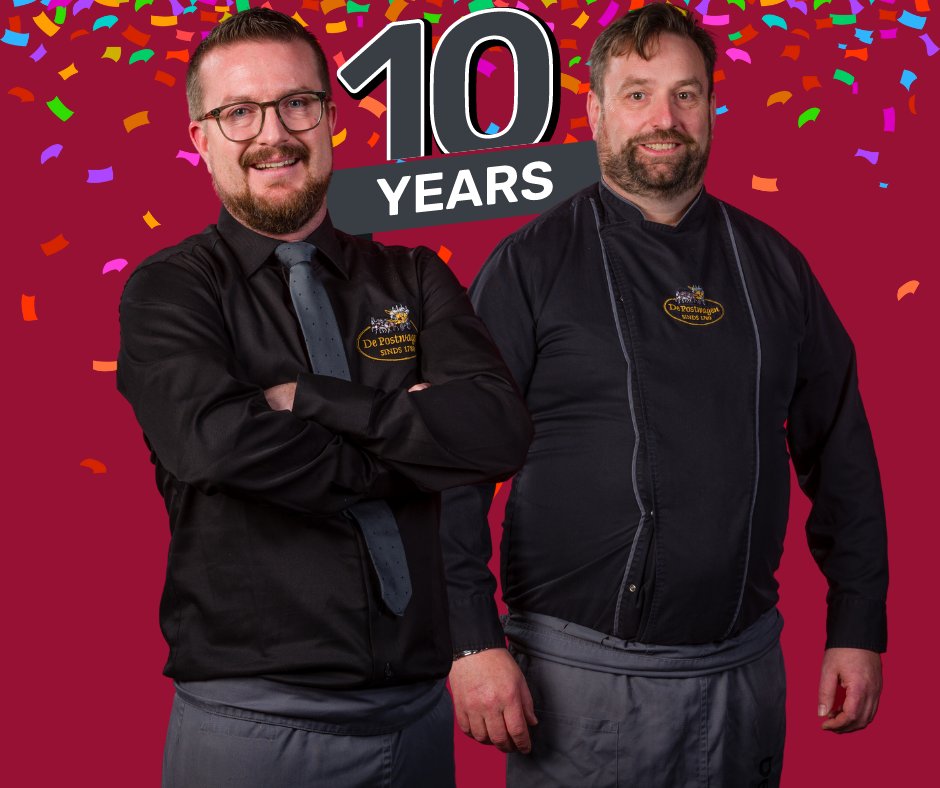 Wow, Peter van der Schaaf en 'JD' (Jan Durk) Schreuder zijn 10 jaar in dienst bij De Postwagen!🔟 Een mooi jubileum.🥳 postwagen.nl/over-de-postwa…

#werkjubileum