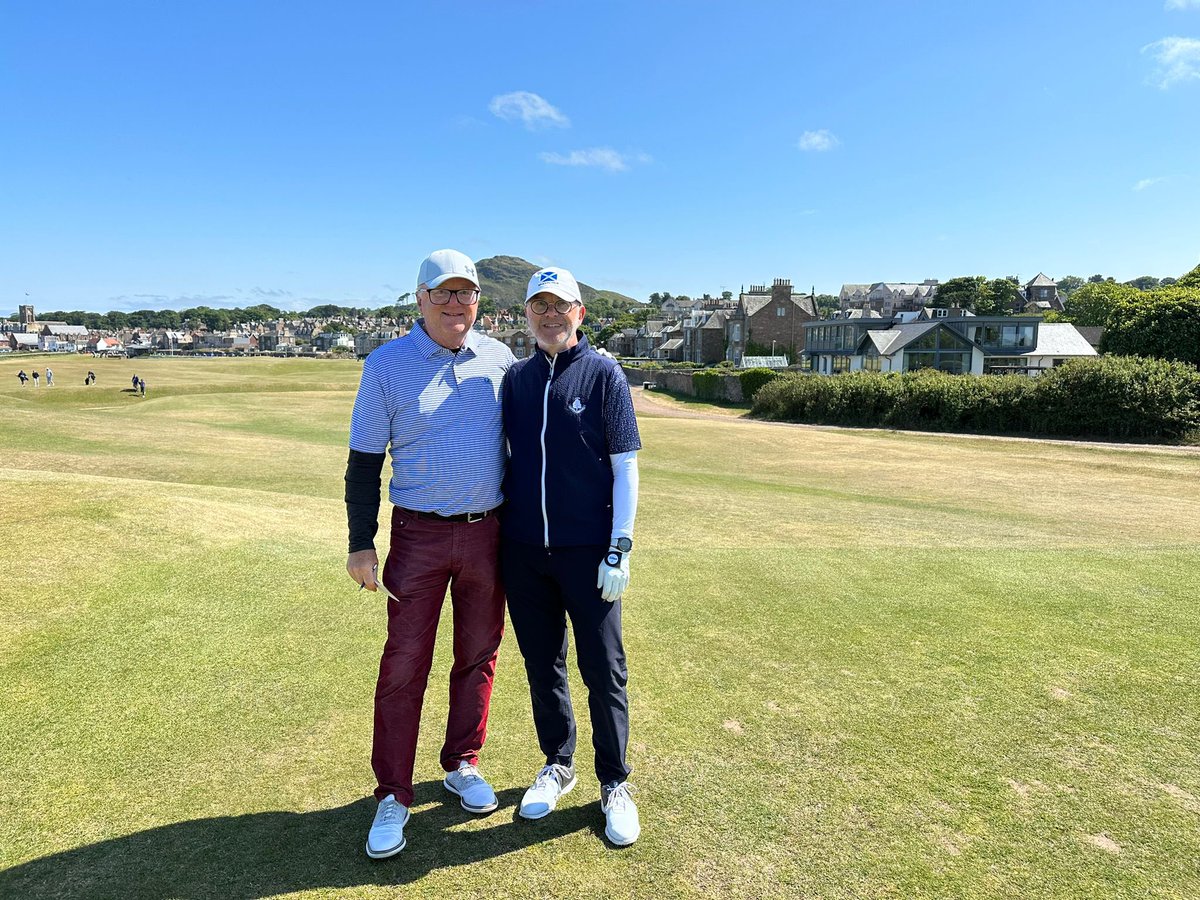 Highlight of the trip for Chuck and Norbert!! ✅😎⛳️🏴󠁧󠁢󠁳󠁣󠁴󠁿

📍 @NorthBerwick_GC 

@scotgolfcoast