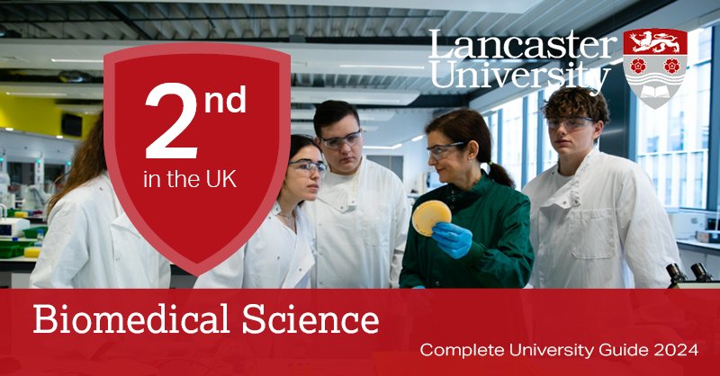 Sarah Allinson (@allinsonlab) on Twitter photo Great news from <a href="/compuniguide/">Complete University Guide</a> today. <a href="/BLSLancasterUni/">BLS Lancaster University</a> has moved up to 2nd in the UK for Biomed 🥳
#CUG2024 #biomed Great news from <a href="/compuniguide/">Complete University Guide</a> today. <a href="/BLSLancasterUni/">BLS Lancaster University</a> has moved up to 2nd in the UK for Biomed 🥳
#CUG2024 #biomed