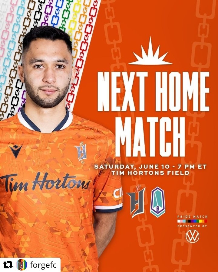 #Repost <a href="/forgefc/">forgefc</a> 
• • • • • •
Happy Pride Month, Forge fans!! 🏳️🌈 Come celebrate Pride with us at our next home match on June 10th!