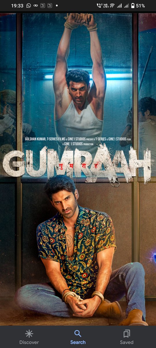 itsdhanashriii's tweet photo. After a long time watched a movie that was worth sitting for till the end. 🍿🍿🍿#Gumraah #Adityaroykapur such a hansummmm boiii https://t.co/oTxl1gfTgZ