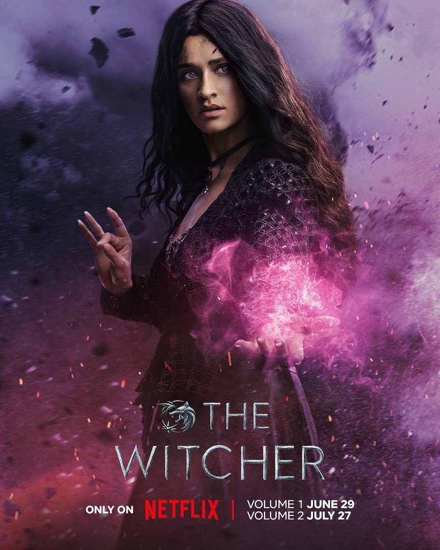 bestofanyac's tweet photo. you can see by this poster that anya chalotra has really dedicated herself into creating yennefer’s magic movements and abilities, can’t wait to hear more from her about this process https://t.co/PAEaSpMLot