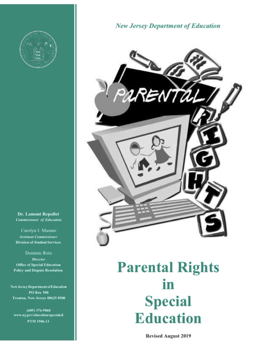 Do you know your rights in New Jersey as the parent of any student with exceptional needs or any academic challenges? 
#ParentRights #DeptofEd #IEP #504 #teamwork #Education #EdConsultant #Counselor #BehaviorSpecialist #ABA #SEL #DEI #StudentRights

nj.gov/education/spec…