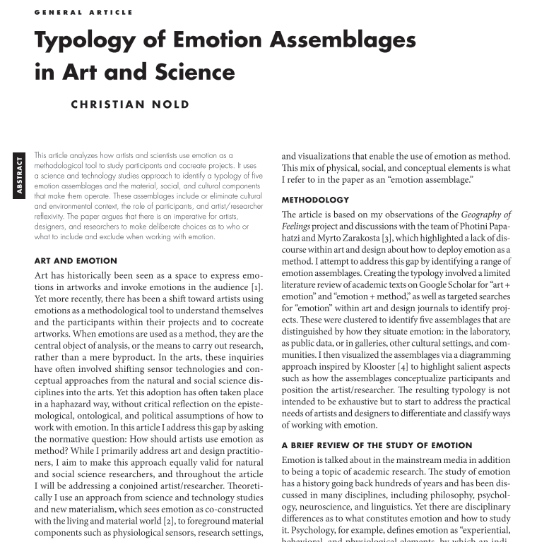nold_christian's tweet photo. Typology of how artist and scientist ‘use’ emotion as a methodological tool to study and co-create (and include and exclude).
@LeonardoISAST #ArtScience #ArtSci #ISEA2023 #nettime 
Leonardo: https://t.co/H7v4Xa7O77
Accepted open access version https://t.co/eVacDHfwoK https://t.co/WBkEVCNcFc
