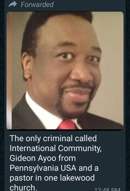 <a href="/FBI/">FBI</a> <a href="/FBIDirectorWray/">Christopher Wray</a> <a href="/Interpol/">Interpol</a> This is very urgent: Arrest Dr Gideon Ayoo (his US phone number +12673391195) for swindling Nigerians of millions of Naira and withholding Grant documents he is not a signatory to. He's fraudulent <a href="/officialEFCC/">EFCC Nigeria</a> <a href="/INTERPOL_HQ/">INTERPOL</a>