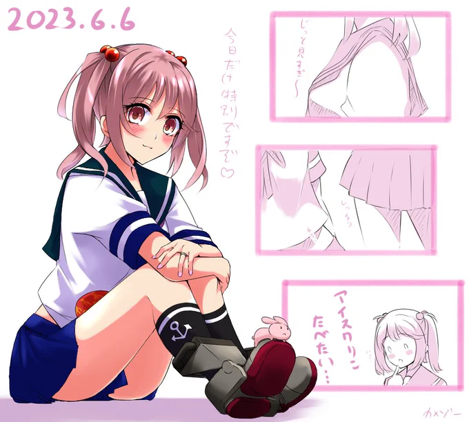 漣さんおめでとう! じゃ、久しぶりに前の制服着よっか #漣進水日 #漣生誕祭2023