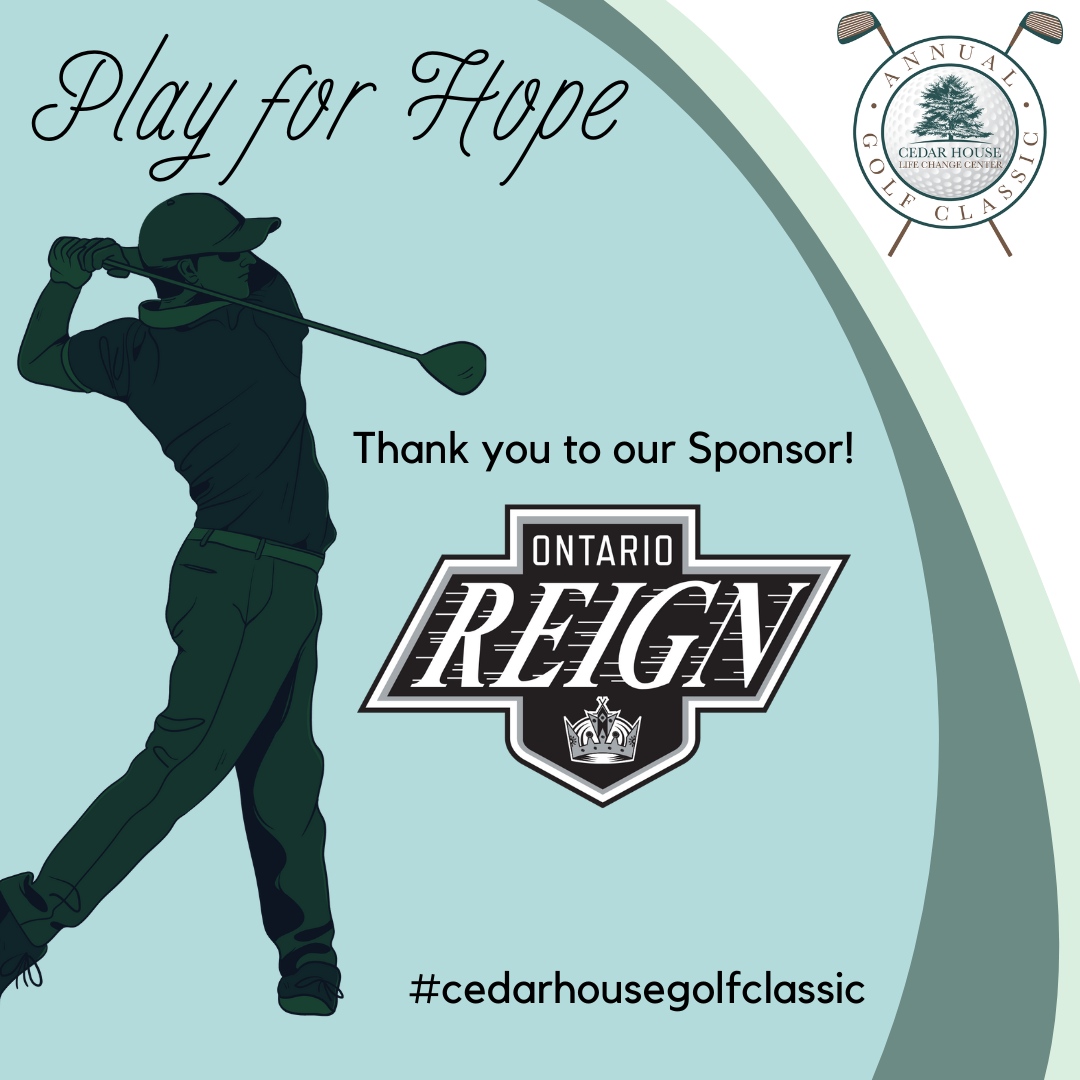 Thank you to the Ontario Reign for your Green Sponsorship and registrations for our Cedar House Golf Classic! We appreciate your continued support of our mission! #cedarhousegolfclassic #cedarhouselifechangers