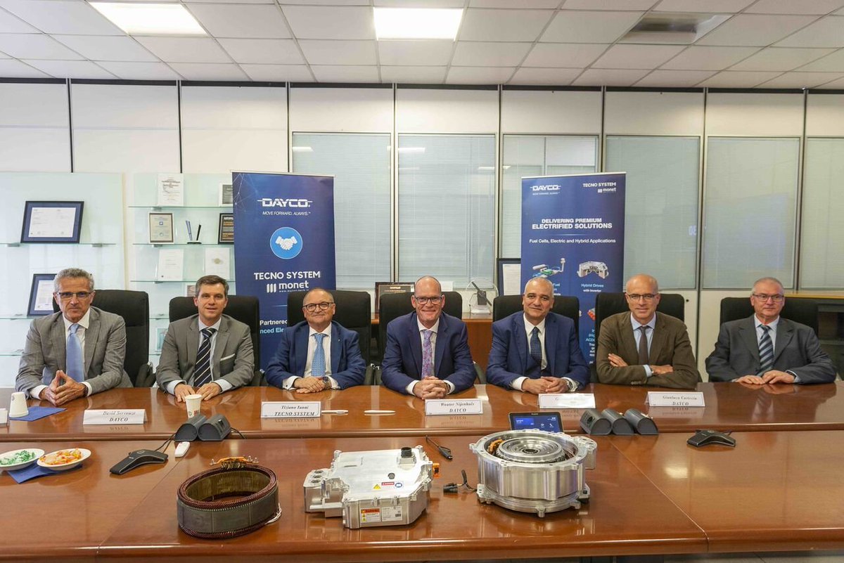 Dayco, <a href="/TecnoSystemSpA/">Tecno System Group</a>, and MONET SRL have entered into an equity agreement positioning the trio for growth in the electrified propulsion systems space whilst leveraging Monet’s know-how and competencies creating a competence center. Read more, lnkd.in/e277sza9
#Dayco