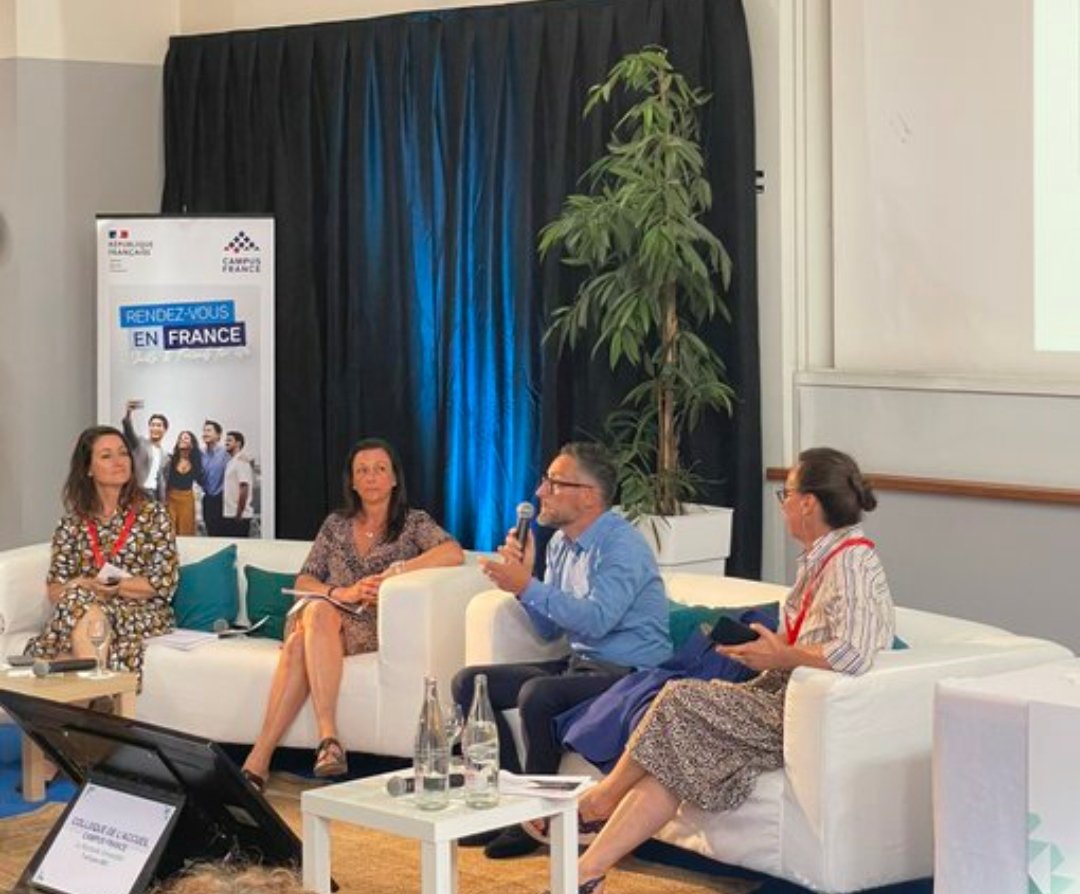 E_Mansurova's tweet photo. #ADEI2023 de @CampusFrance à @UnivLaRochelle Excellente et rassurante table ronde de @Assur_Maladie qui met en place et outille un parcours d'info et d'accompagnement des étudiants internationaux avec des contacts dédiés au sein des caisses pour les services RI. https://t.co/soM4LYjQP9