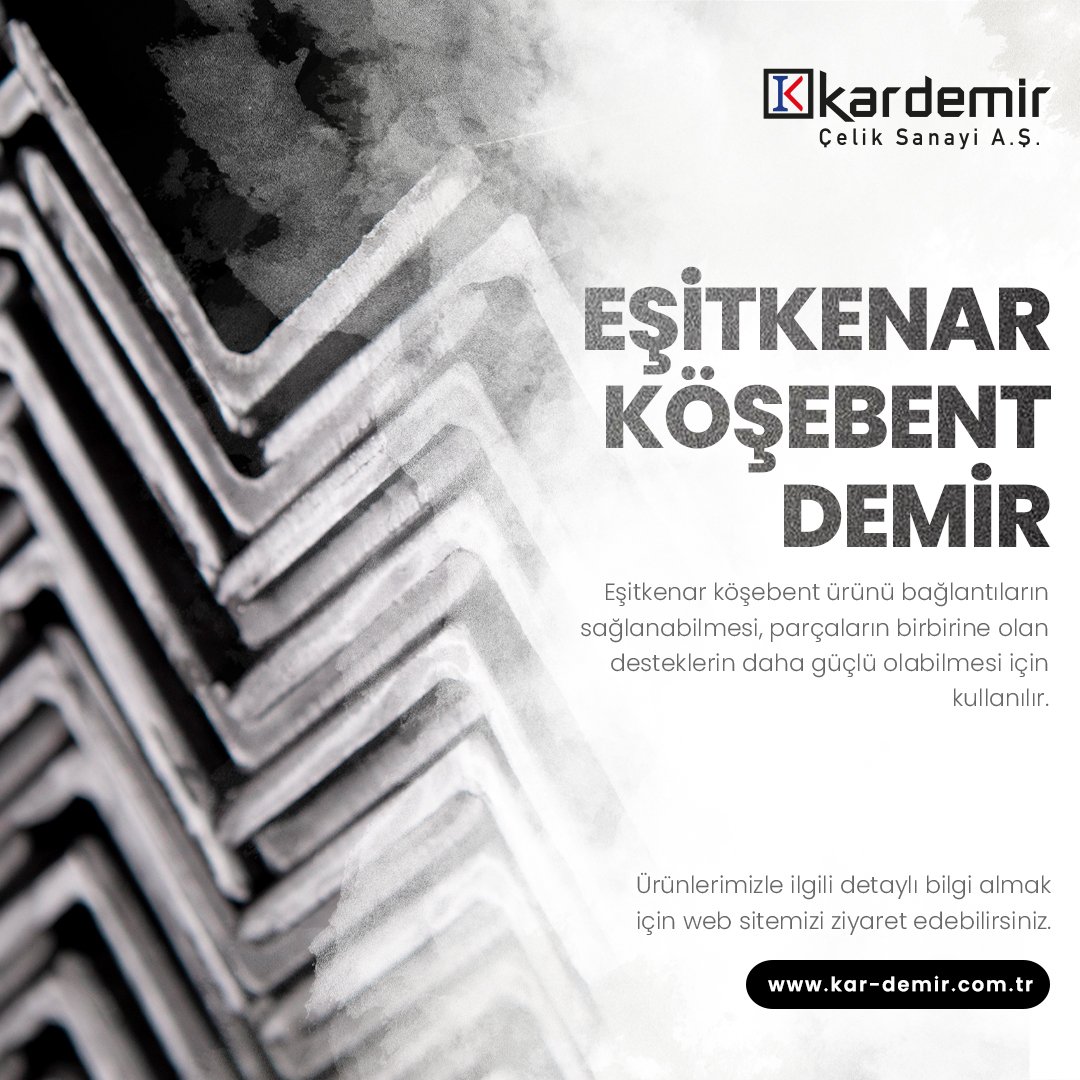 kardemir's tweet photo. Eşitkenar köşebent demir, sağlam ve dayanıklı yapısıyla yapı sektöründe tercih edilen bir üründür.
#steel #worldwide #turkishsteel #madeinsteel #tubeandwire #export #production #product #demir #çelik #üretim #ürün #ihracat #sanayi #yaşamınheranında https://t.co/rjFrgAOQry