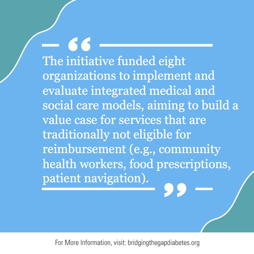 Read more about how 8 <a href="/diabetesgap/">BTG: Reducing Disparities in Diabetes Care</a> grantees integrated medical and social care models for diabetes care here: bit.ly/jgim-npo