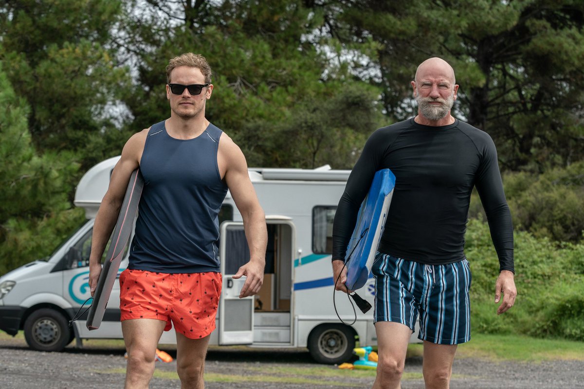 Just when you thought it was safe to get back in a camper van with Sam Heughan it’s time to go down under with us. Men in Kilts S2 crashing in to your living room beginning August 11th <a href="/STARZ/">STARZ</a>  <a href="/MenInKiltsSTARZ/">Men in Kilts: A Roadtrip with Sam and Graham</a> @samheughan