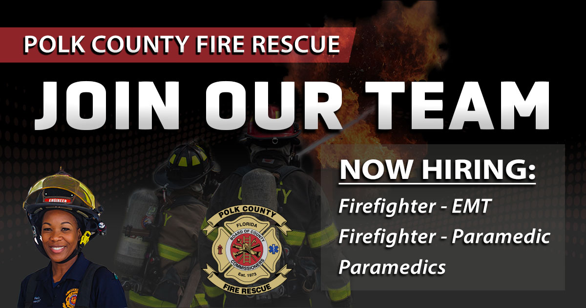 PolkFire's tweet photo. We are looking for Paramedics, Firefighter-Paramedics, and Firefighter-EMTs who love their craft! 

If you are interested in serving others and making a difference, please visit: https://t.co/3o0sk3DKF4 #PolkFLFireRescue #FireRescue #EMS #NowHiring #FireDepartmentHiring https://t.co/2xcxodLFT1