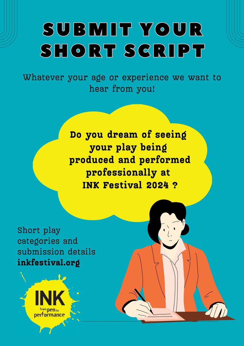 I'm not saying you *have* to submit, but why wouldn't you? <a href="/INK_festival/">INK Festival</a>