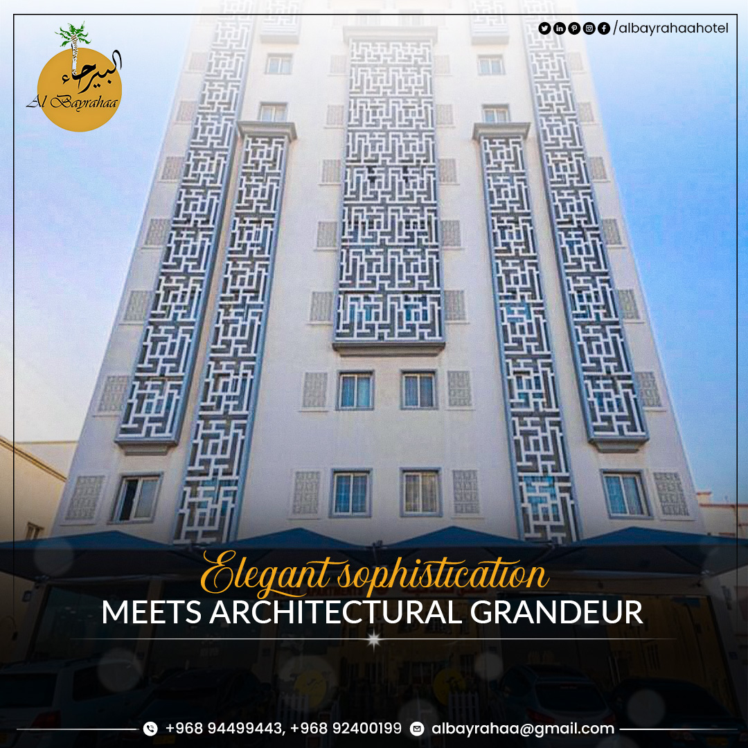 Step into a world of architectural grandeur where every detail tells a story. 

Email : albayrahaa@gmail.com
Call Us: +968 94499443, +96892400199

#albayrahaa #hotelinoman #albayrahaaapartments #albayrahaahotel #besthotelinoman #omanhotels #staycationinoman #traveloman #rooms