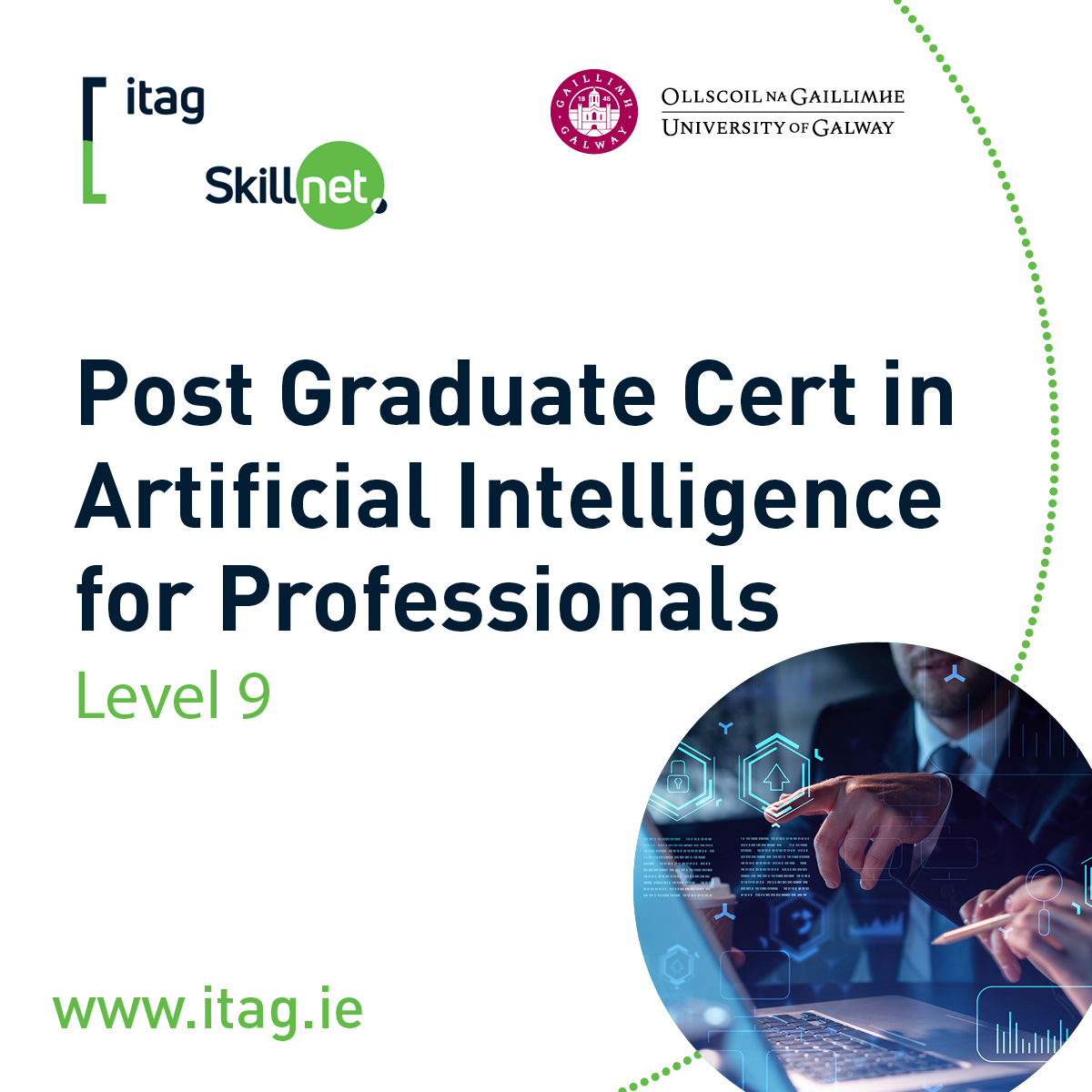 Applications are now open for the PgCert in #AI for Professionals at University of Galway application deadline is 15 June

This programme focuses on the strategic and practical aspects of AI applications.

Further info lnkd.in/eRUNDMyn