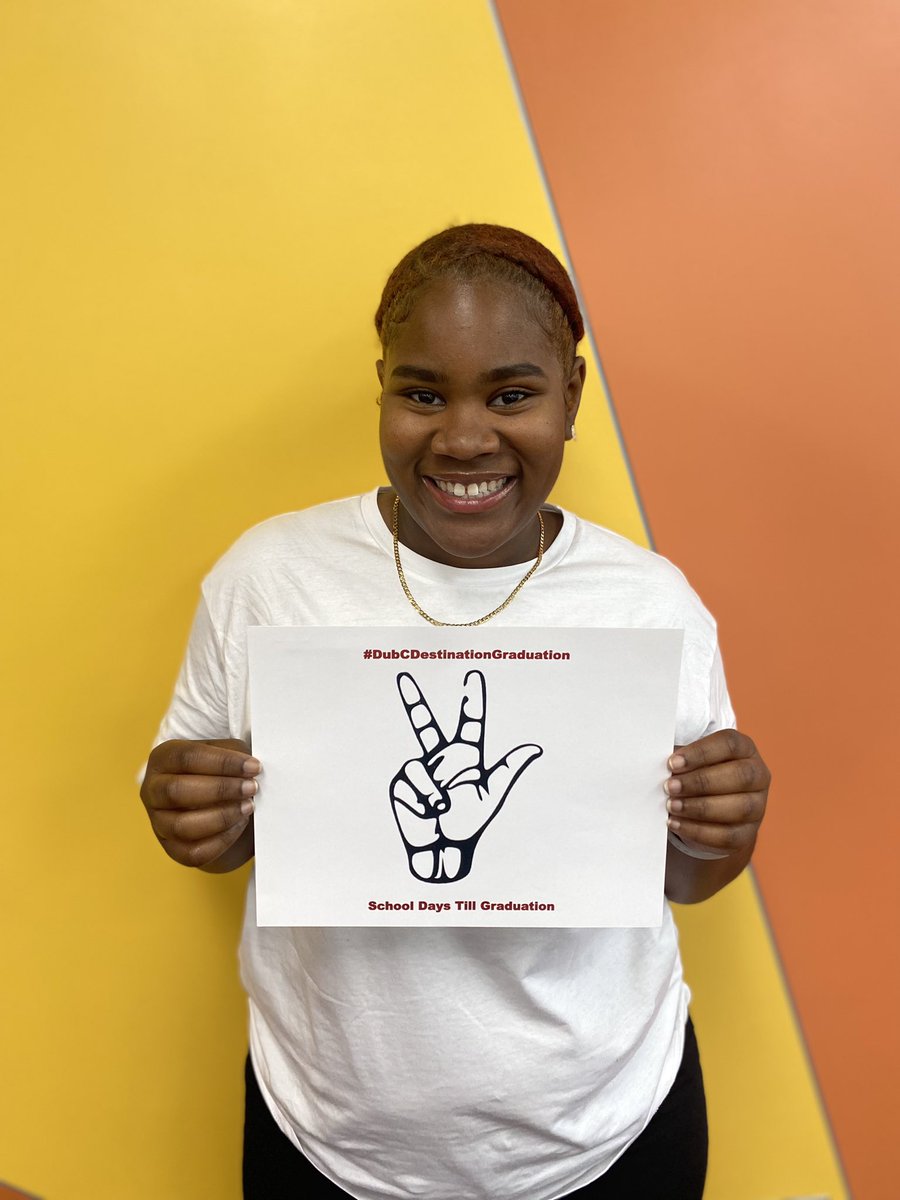 DubCLions's tweet photo. 3️⃣ school days ‘till #TheNewEraClassOf2023 #DubCDestinationGraduation 🎓 counting down to June 13th! #sen23r Shania! #expectationofexcellence #LionPrideNationwide #neveradullmomentatthedub #oohtobeaLION https://t.co/I345hXTxCY