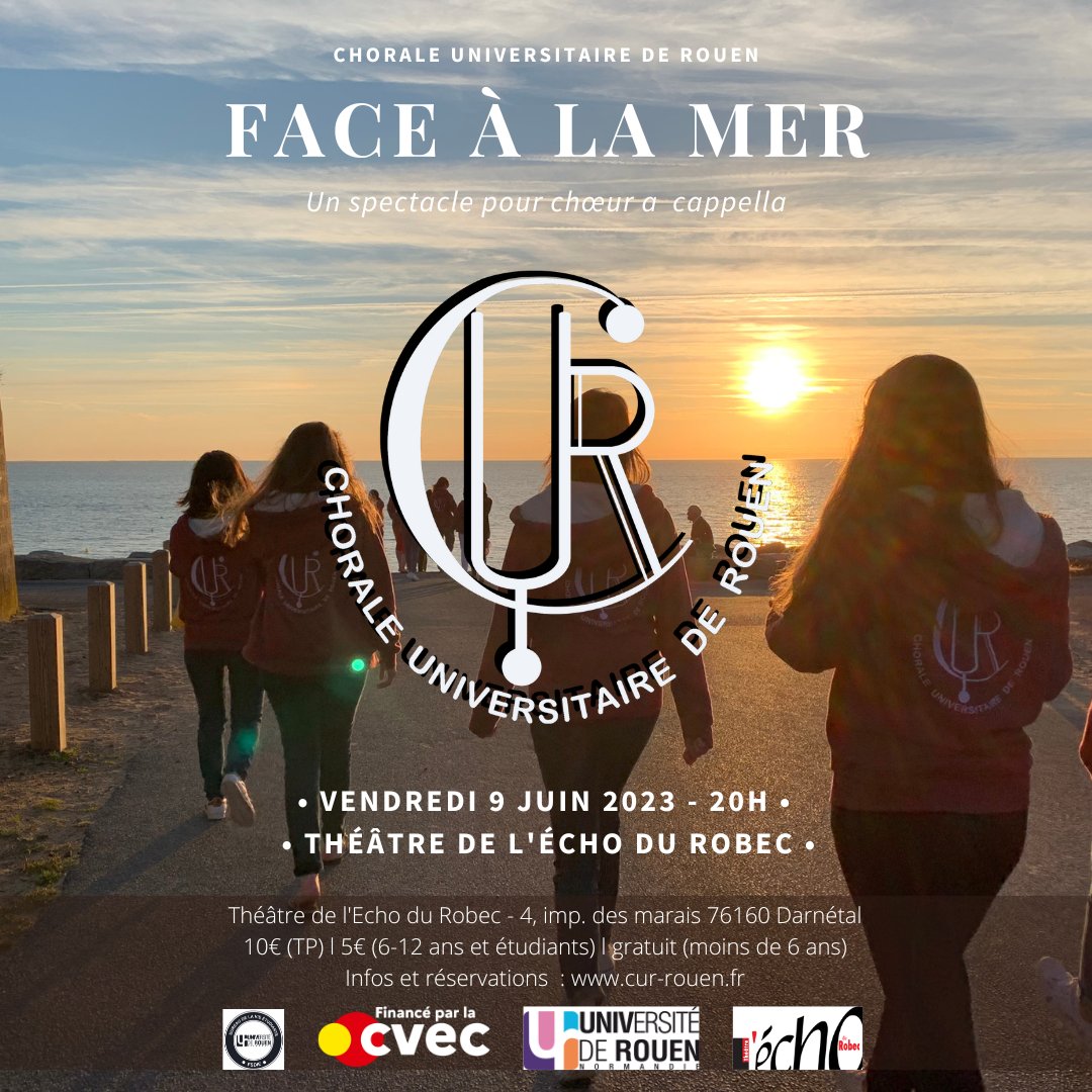 CHORALEUROUEN's tweet photo. De la bonne humeur, de la musique et de la joie de vivre?
Retrouvez notre spectacle "FACE À LA MER" en concert le 9 à #darnétal , le 10 à #neufchatelenbray et le 11 à #rouen !!
#chorale #concert #musique #ArmadaRouen
@Rouen @IrihsUniversite @MetropoleRouenN @Darnetaljeunes https://t.co/6sSEk5gYNF