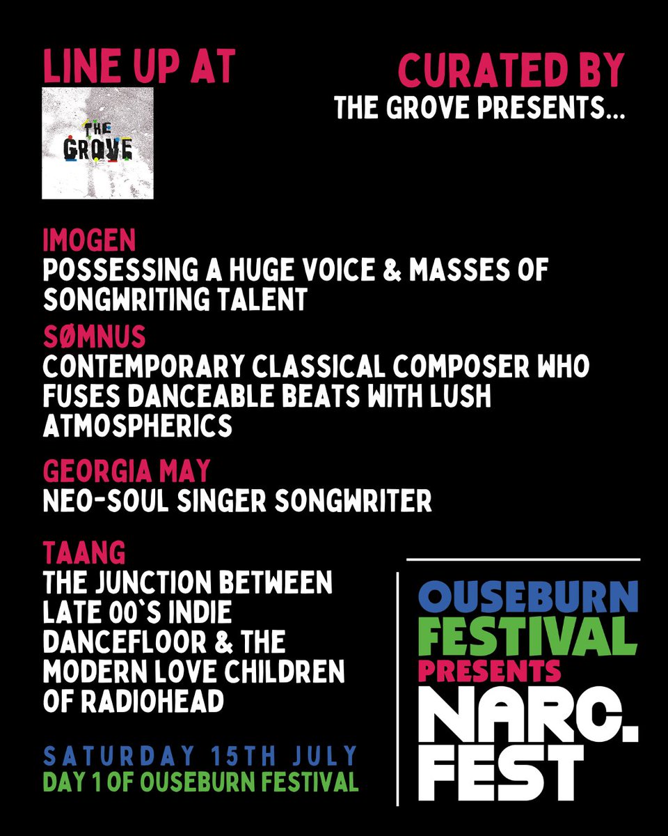 Ouseburn Festival (@ouseburnfest) on Twitter photo The last 3 line-ups for Ouseburn Festival Presents NARC. Fest are OUT 🔥
We are in for an incredible day/night of music... & that's just one of the events taking place across the weekend. 
We can't wait to see you there 🫶 The last 3 line-ups for Ouseburn Festival Presents NARC. Fest are OUT 🔥
We are in for an incredible day/night of music... & that's just one of the events taking place across the weekend. 
We can't wait to see you there 🫶