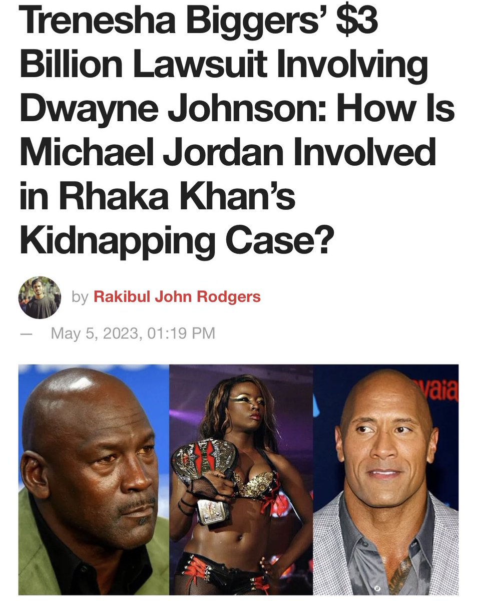 proftomasz_'s tweet photo. Did you hear about the $3 billion lawsuit involving Dwayne Johnson and Micheal Jordan?

No you haven’t, because the media is hiding it.

They are involved in a kidnapping case in which they are going to court for.

Remember, fame and influence aside, they are all criminals. https://t.co/esX5G93t7n