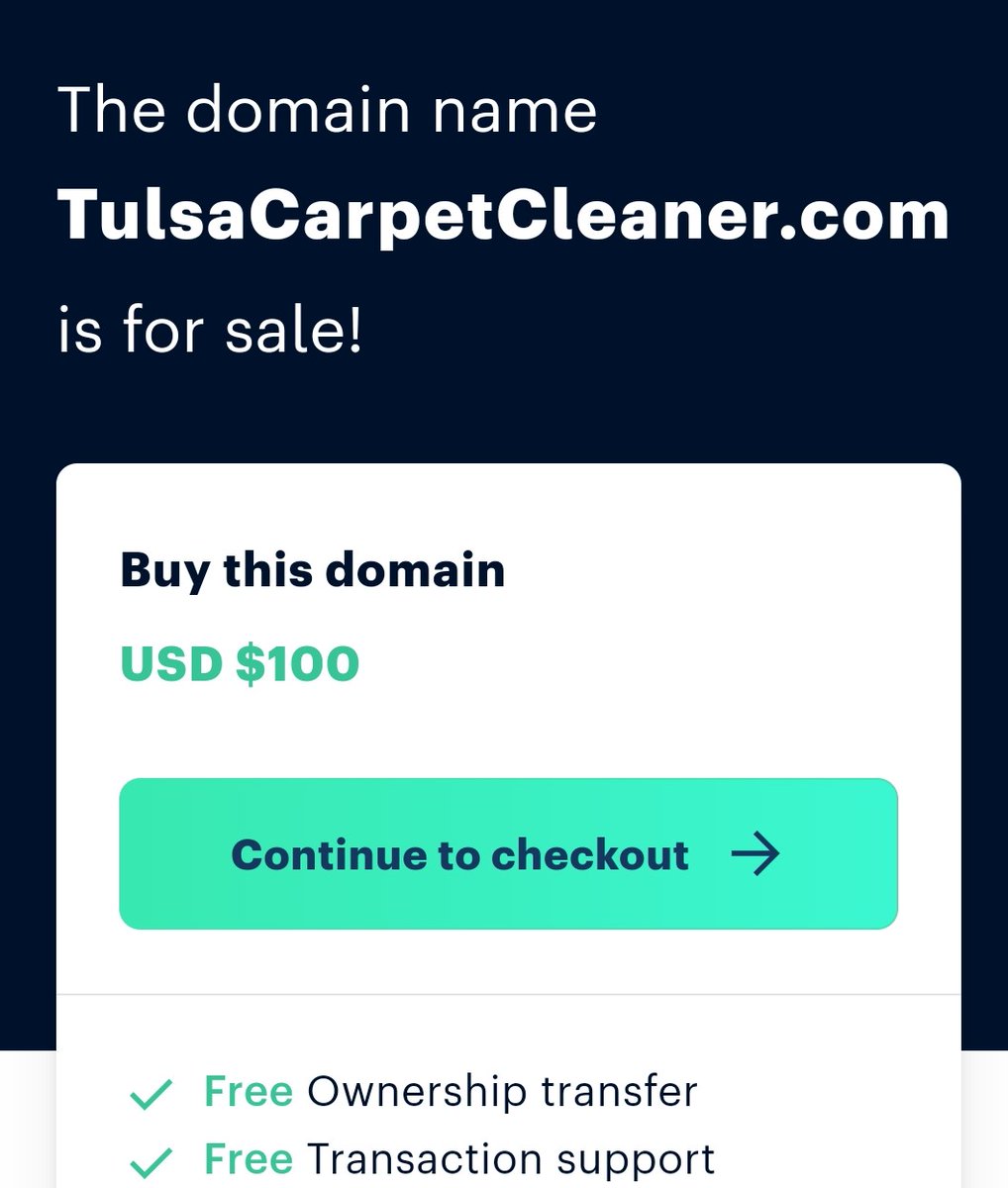 DonaSmiss's tweet photo. Prime Carpet Cleaning Domain: https://t.co/Dh4MBhPbFX - Boost Your Business with a Memorable Web Address!

Buy Now on GoDaddy
#Tulsa #CarpetCleaning #tulsasmallbusiness
#TulsaCarpetCleaner #CleanCarpets #tulsaProfessionalCleaners #tulsaCarpetCare #DeepCleaning #FreshCarpets https://t.co/gWXdqFdDn1