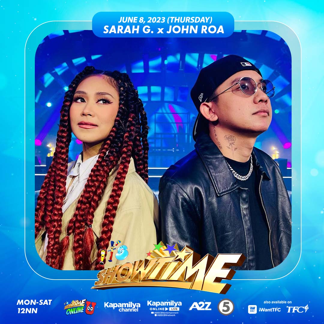 itsShowtimeNa's tweet photo. ☀️ Madlang People! Get ready sa isang pangmalakasang performance this Thursday FUNanghalian from John Roa and the Asia's Popstar Royalty, Sarah Geronimo! It's Showtime! #ShowtimeAngFUNanghalian 💙💛

WATCH &amp; SUBSCRIBE HERE:
https://t.co/6a3FbJJ7pp https://t.co/EXphci381b