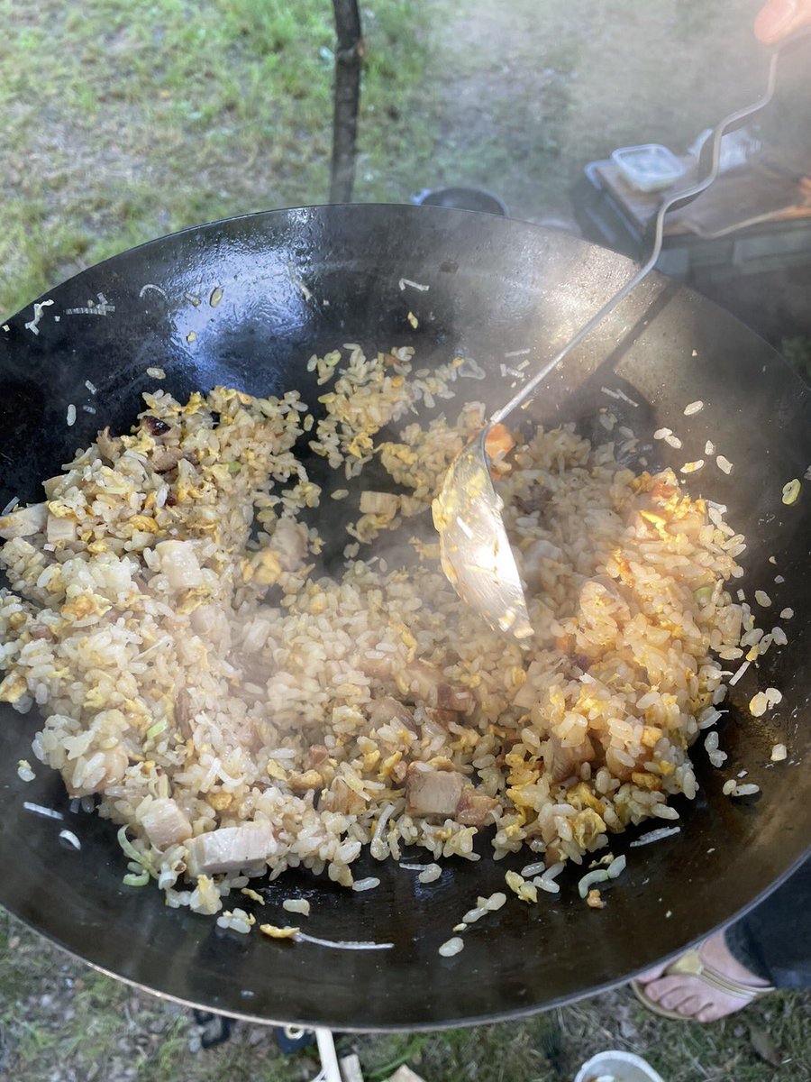 yhaman1976's tweet photo. #MAS3
朝からジブリ飯みたいな炒飯をいただく。
貸切状態の静かなキャンプ場でタープ泊(今日はMAS3W) https://t.co/msqGDmYp2q