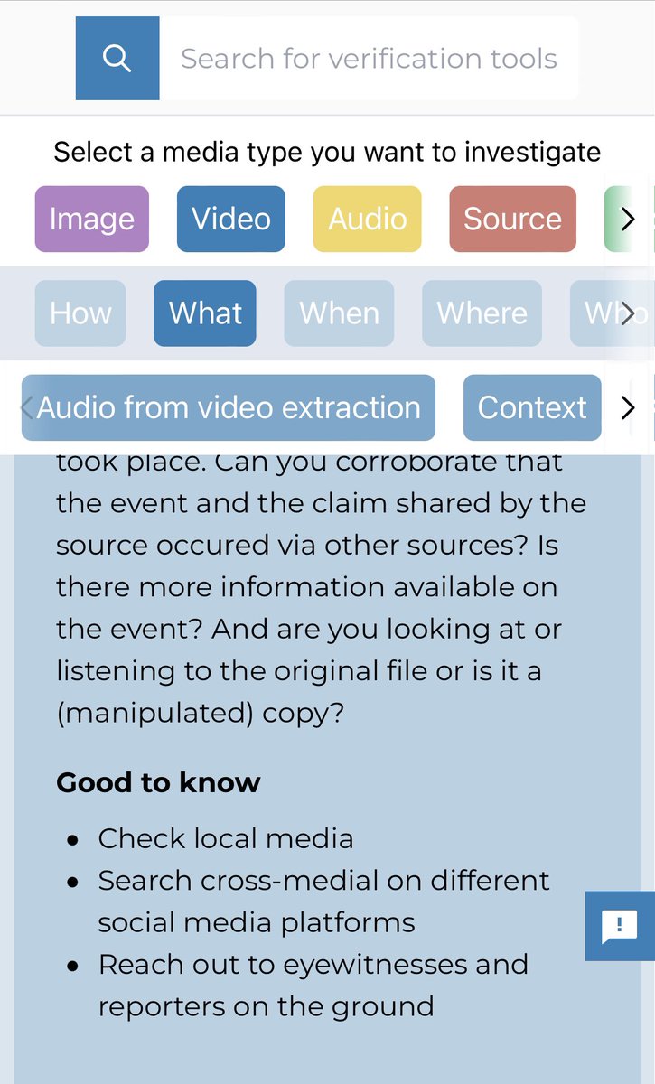 dw_innovation's tweet photo. It’s available: The https://t.co/i5IITen8oe knowledge graph on digital verification workflows and tools goes mobile friendly now. 🙌🏼 https://t.co/oSScuQbBoD