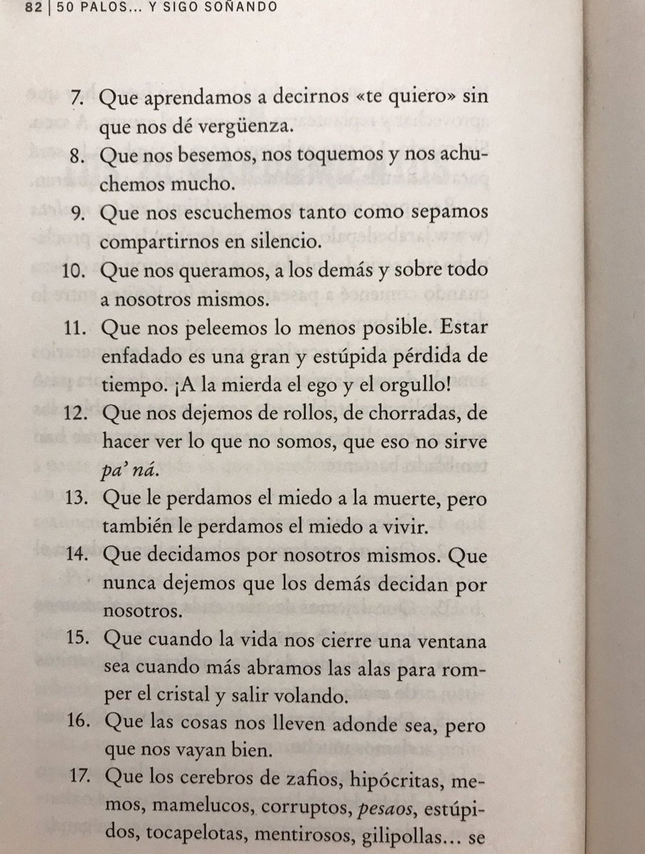 UpdateNotesX's tweet photo. Antes de Morir, Pau Donés nos dejó escritos sus 20 mandamientos para poder ser feliz.

📚  Su libro titulado: "50 palos... y sigo soñando". https://t.co/5NDElND0Xk