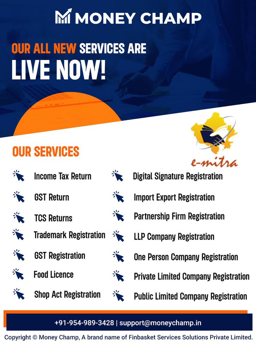 ov_technology's tweet photo. Exciting News! Avail all the Services through eMitra
Calling all business owners and individuals! We're thrilled to announce that eMitra is now offering a comprehensive range of services to meet all your financial needs.
#eMitra #ovtechnology #ITR #GST https://t.co/C9zjv3hDgX