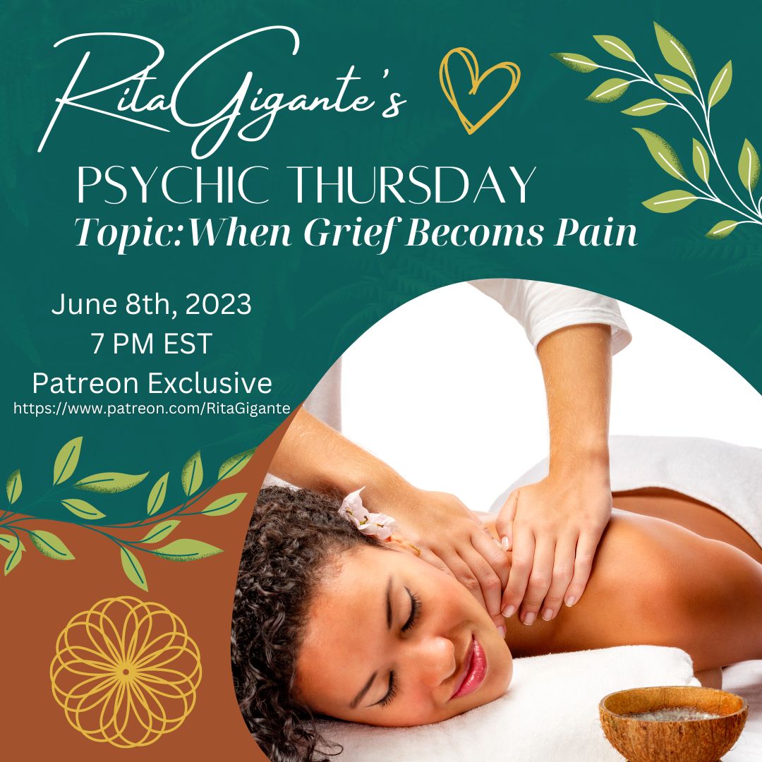 #PsychicThursday is only a day away! Make sure you're signed up to participate live!
patreon.com/RitaGigante
#Spirit #asitdownwithspirit #ritagigante #psychicmedium #psychicreadings #channeledmessages #achesandpains #grief #griefmanifestsaspain #emotionalpain #healing #spiritual