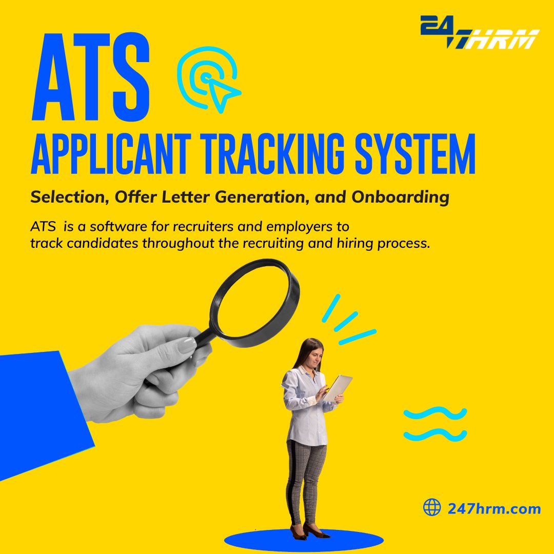 Designed for recruiters and employers, ATS software simplifies the candidate tracking process, ensuring a seamless and efficient recruiting & hiring journey.

#hrsoftware #ATS #HiringSoftware #Recruitment #hr #humanresources #hrms #hrsystem #hrmanagement #hrsolutions #247HRM