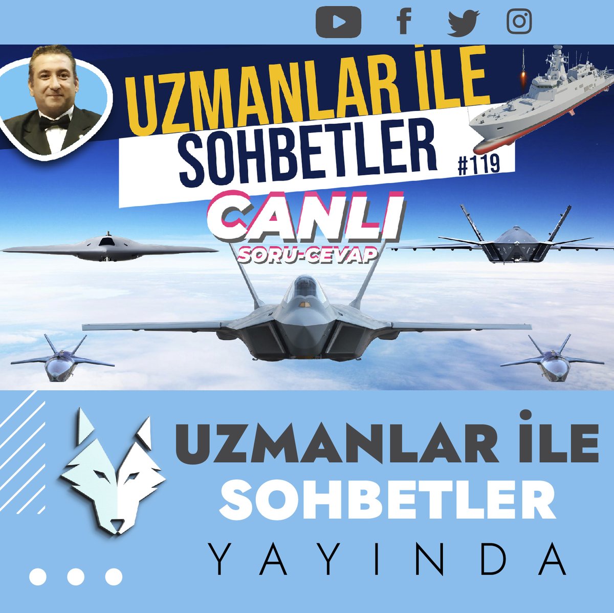 kanerkurt's tweet photo. 📢UZMANLAR İLE SOHBETLER #119 CANLI SORU-CEVAP | MMU KAAN | HÜRJET | T-929 ATAK 2 | ANKA-3
🔗https://t.co/MJFTIJ1sI6
🎙️@KozanSErkan1
#SavunmaSanayi #MilliTeknolojiHamlesi #kaan #mmu #tcgistanbul #midlas #hisardrf #siperb2 #siperb1 #siperb0 #tusaş #roketsan #aselsan #stm #murad https://t.co/ZHm7uTqz8S