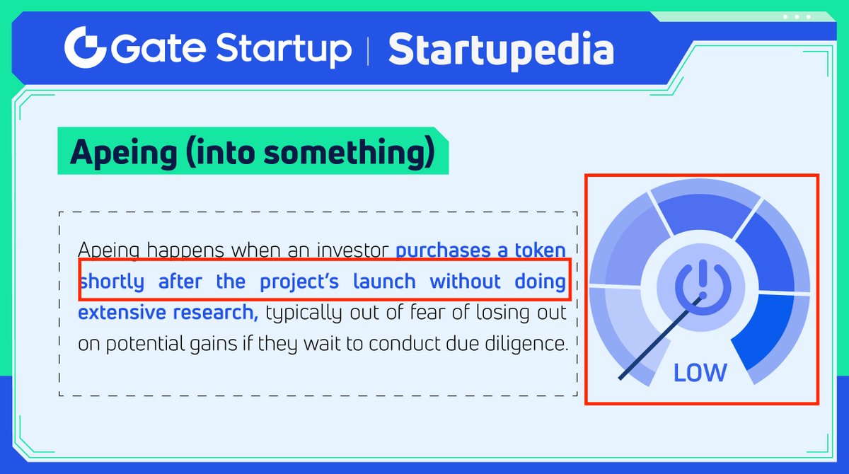 🧑🏻‍🎓 Let’s learn a new term with #Startupedia: #Apeing 

People who keep up with the trend can always make money. What’s your top choice of Crypto worth apeing into recently?