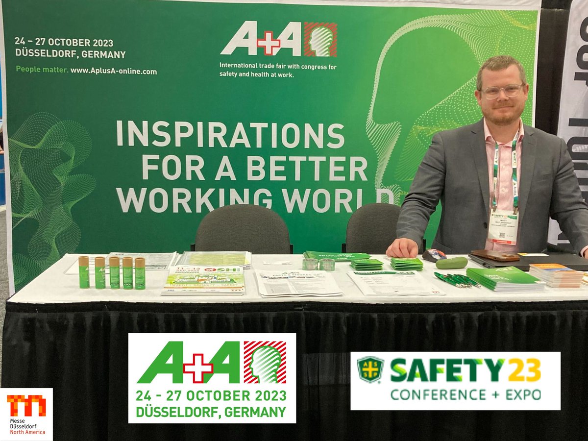 Our team is working hard at the #SafetyShow (<a href="/ASSPSafety/">ASSP</a>). Be sure to visit Booth # 441 to learn more about the A+A 2023 (<a href="/AplusATradeFair/">A+A</a>)!