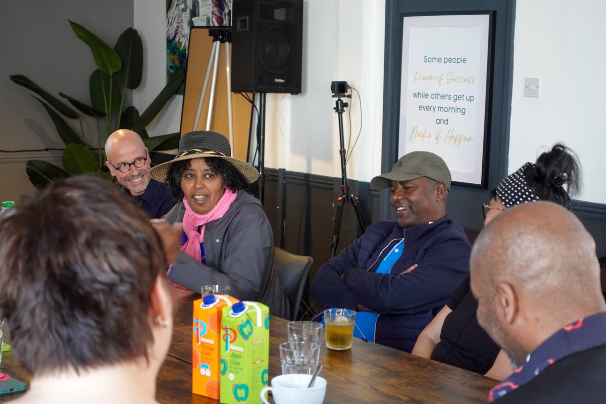BlackSWNet's tweet photo. Today we are delighted to welcome artists Elias Sime &amp; Meskerem Assegued, as well as the @Arnolfinarts team to the Coach House for a further discussion around an upcoming exhibition as part of the #UnMuseum Programme! @JirdeSado @rob0mitch https://t.co/nD2WUgkUw1