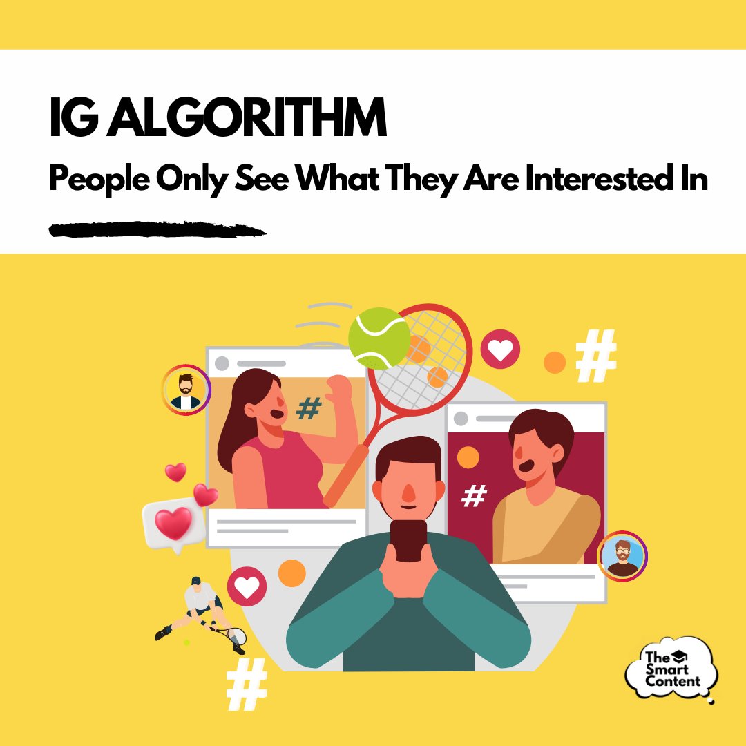 IG ALGORITHM

People will only see what they are interested in so make your content count and target those interests. Check out our Facebook post for more on this - facebook.com/TheSmartConten…

#instagramalgorithm #socialcontent #marketingtrickandhacks #thesmartcontent