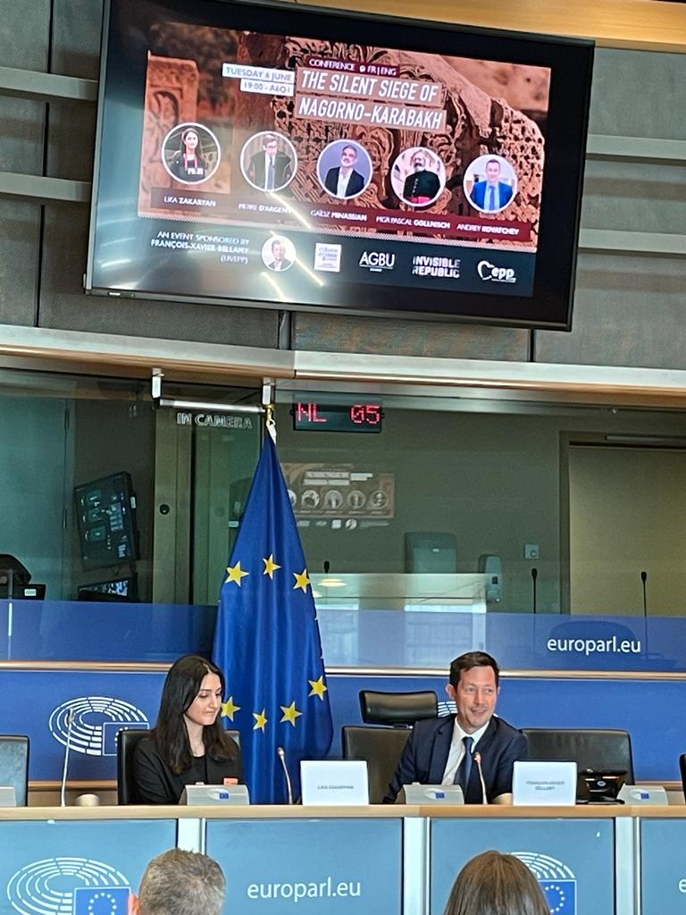 MBagdasarova's tweet photo. Yesterday at the conference in @Europarl_EN hosted by @fxbellamy to raise awareness and explore the reality as well as legal, political and geopolitical issues faced by Artsakh/Nagorno-Karabakh today. Powerful testimony by @LikaZakaryan, author of @invisiblerepub https://t.co/J0bAEQ6Go6