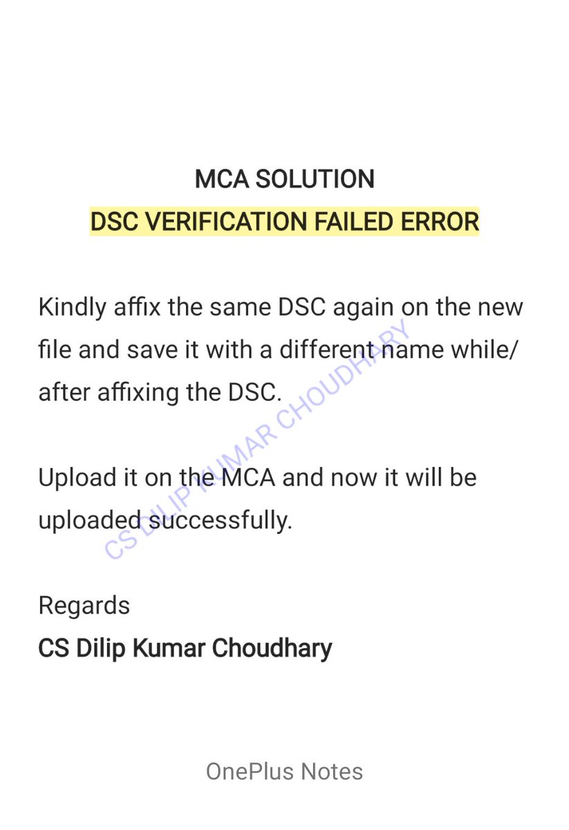 dilip241's tweet photo. @MCA21India @nsitharaman @icsi_cs @theicai
Posting solutions of MCA to help fellow professionals who are active on twitter.
This works for dsc verification and dsc not registered against DIN/COP too.
#FixMCAV3 #MCA21 #CSTwitter #easeofdoingbusiness https://t.co/8UhtpEh1ye