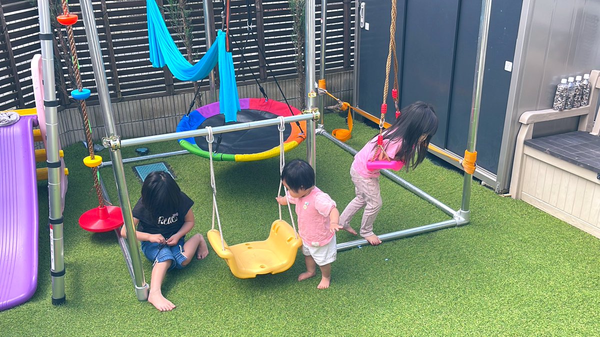 遂に完成⁉️って結構前に完成してましたが我が家のアスレチック