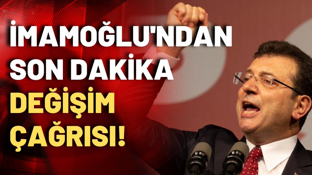 halktvcomtr's tweet photo. İmamoğlu'ndan son dakika açıklaması: Topyekün bir değişim talep ediyorum!

Şule Aydın (@aydinsule1) ile #HaberMasası 

https://t.co/t2Zr2WLBGi https://t.co/SZ8GOtdIW0