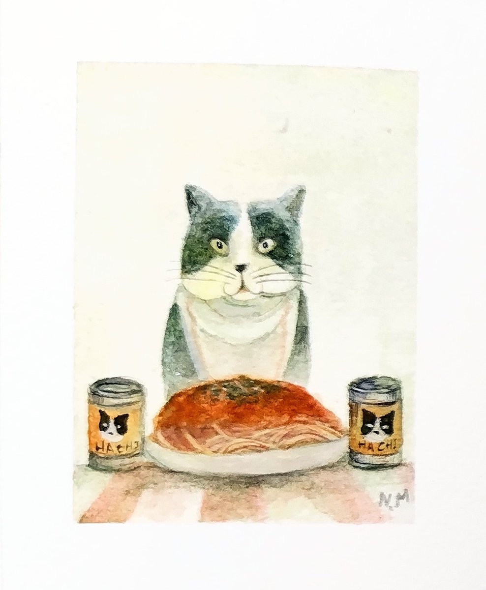 Good Mood】絵画 ,原画,花,春,猫,ねこ,cat | www.downtownissaquah.com