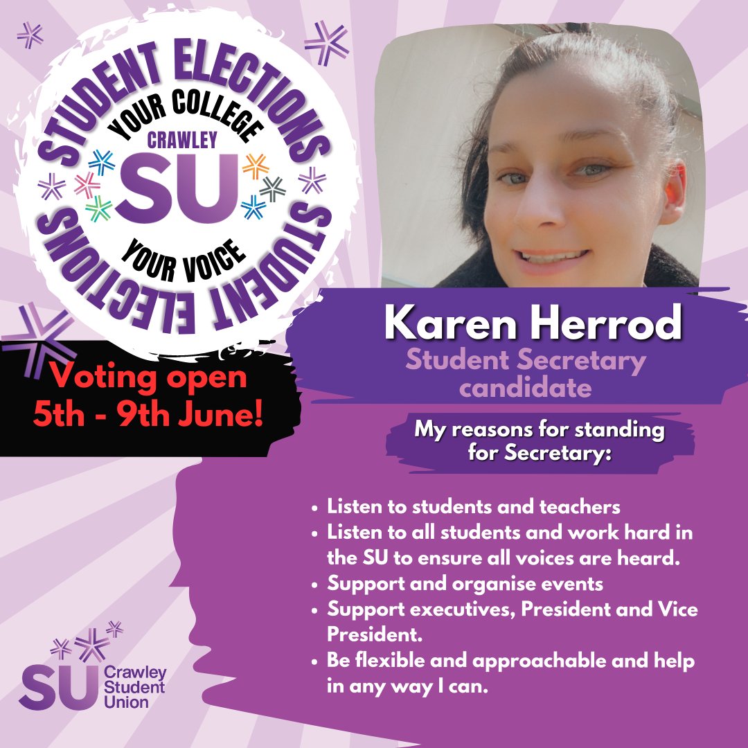 crawley_su's tweet photo. IT’S TIME TO VOTE!!  Here is what our Candidates would like to do if they win… https://t.co/937JaoOWDT