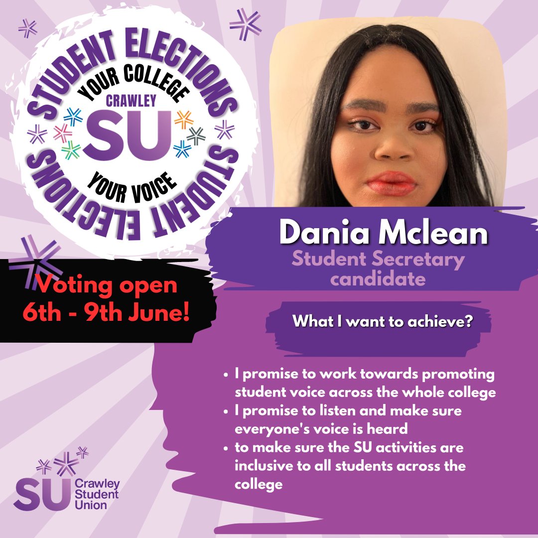 crawley_su's tweet photo. IT’S TIME TO VOTE!!  Here is what our Candidates would like to do if they win… https://t.co/937JaoOWDT