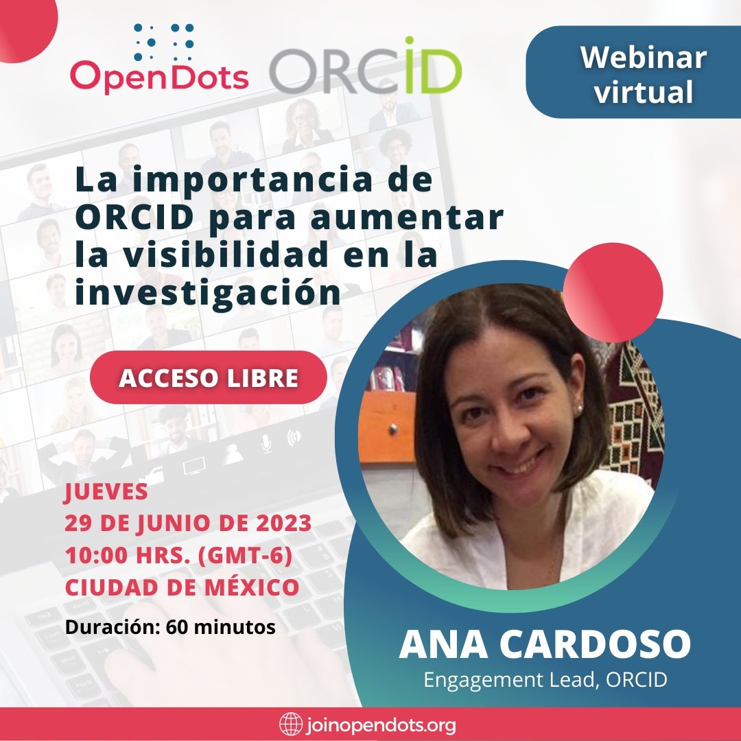 revistasve's tweet photo. ¡Aprenda más sobre la importancia de ORCID en la investigación científica y académica el jueves 29 de junio! 🆔 @AnaPatyCardoso de ORCID presentará el webinar virtual "La importancia de ORCID para aumentar la visibilidad en la investigación". ➡️ https://t.co/9JOprCqRaK https://t.co/hNo8Oz4E24